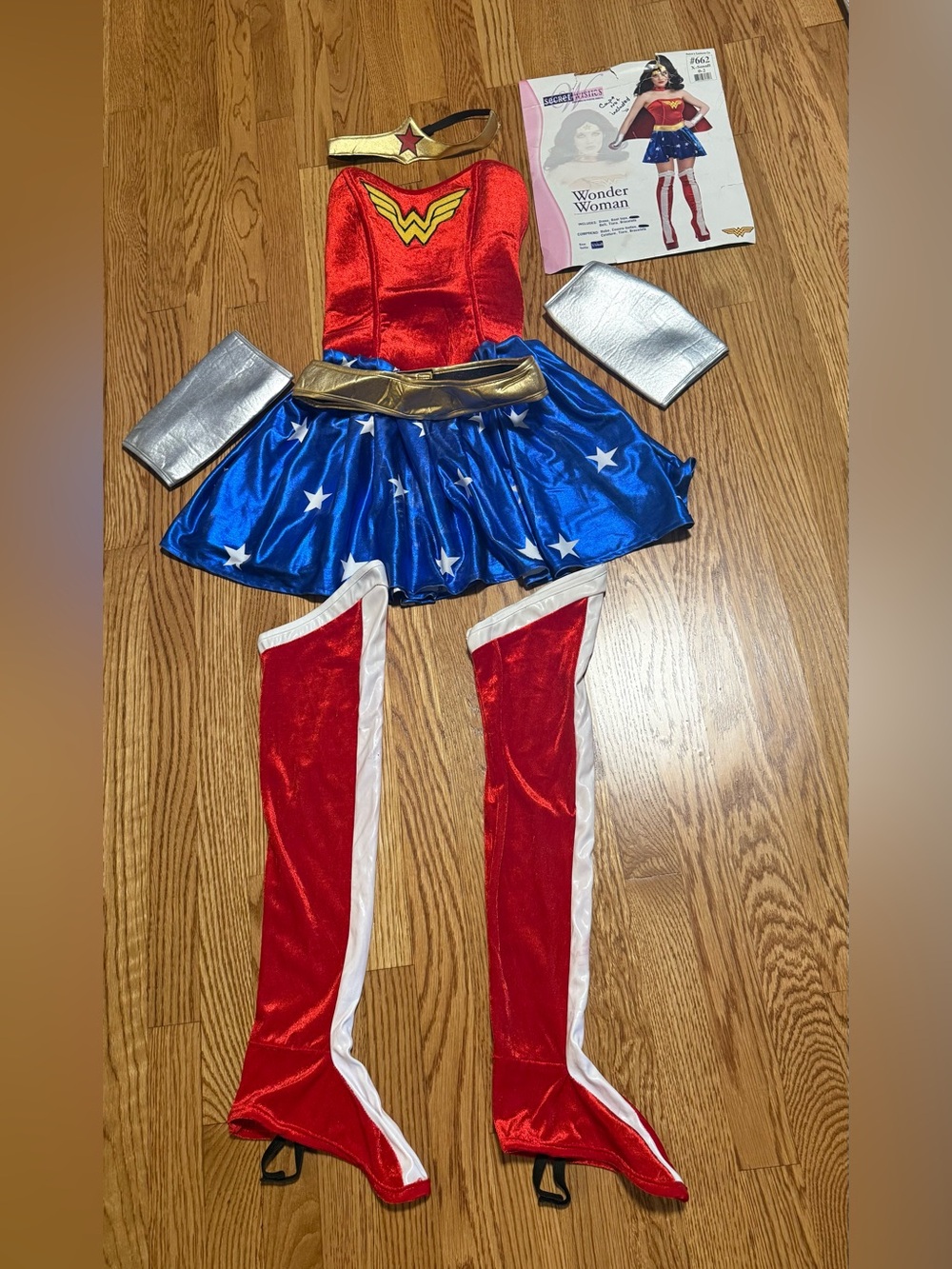 Classic Heroine Costume Set - Red, Blue & Gold